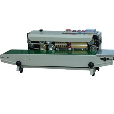 China Table Top Chemical Horizontal Semi Automatic Continuous Heat Plastic Bag Seal Heat Sealer Sealing Machine for sale