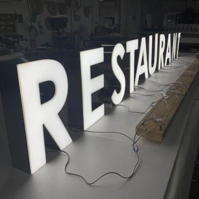 China DINGYISIGN Buildings Customized Size Store Restaurant Advertising Decorative Led Illuminated Channel Letter Signs for sale