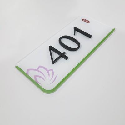 China Modern Factory Price 3D Plastic House Plate Acrylic Door Room Number Sign for sale