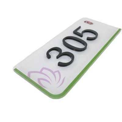 China Modern Cheap Plastic Embossed Acrylic License Plate Door Signs For House for sale