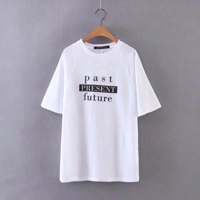 China Breathable custom wholesale t-shirt women's high quality 100% cotton women for sale