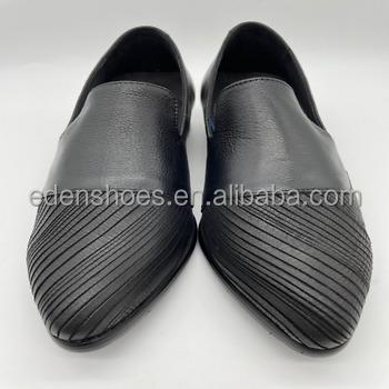 China Fashion trend CB77890C BLACK CUT COMFORT LEATHER INSOLE LADIES LEATHER SHOES laser CUT for sale