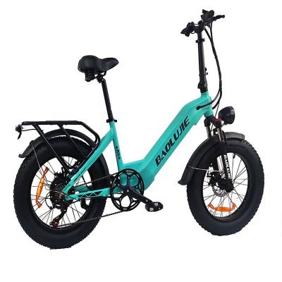 China BLJ-DP2003 European alloy 48V 500W 12AH battery fat tire bike hunting aluminum dropshipping electric bicycle for sale