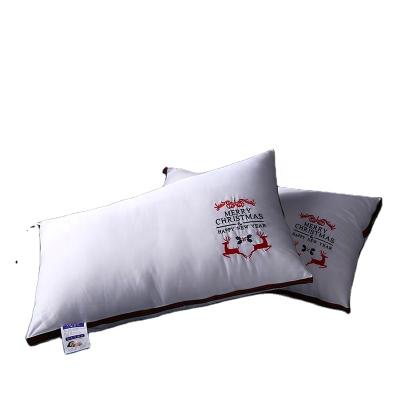 China Anti-static hotel cotton fabric embroidery comfortable bed pillow for sale for sale