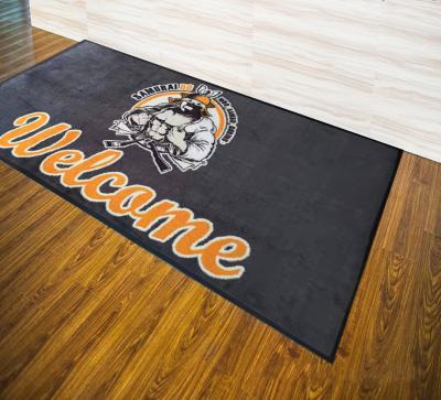 China Amazon hot sales logo custom door mat water absorption door mat printed logo indoor rubber floor mat for sale