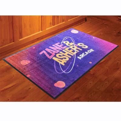 China Water Absorption Custom Logo Door Mat Amazon Hot Sales Custom Printed Logo Indoor Floor Mat for sale