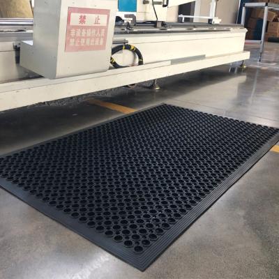 China Food. Waterproof workshop/supermarket cashier desk wet area door use 40x60cm size anti-fatigue kitchen floor locking rubber mat for sale