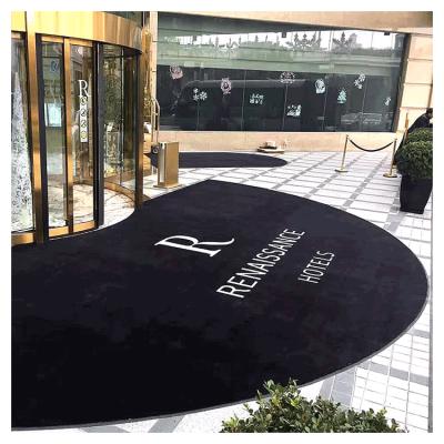 China Non-slip Custom Printed PVC Floor Mat Mall Front Entrance Logo Floor Mat for sale