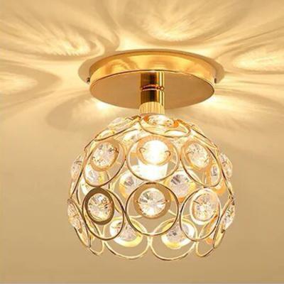 China LED Crystal Lamp Corridor Lobby Gold Crystal Lighting for sale