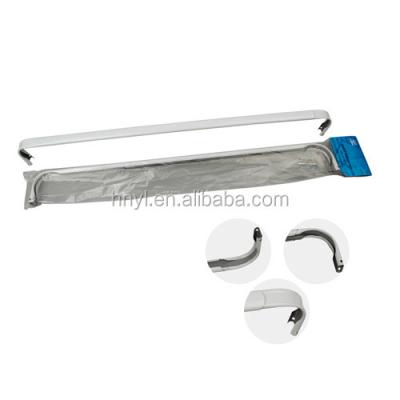 China Metal stainless steel curtain rod white finish with screws and fittings for sale