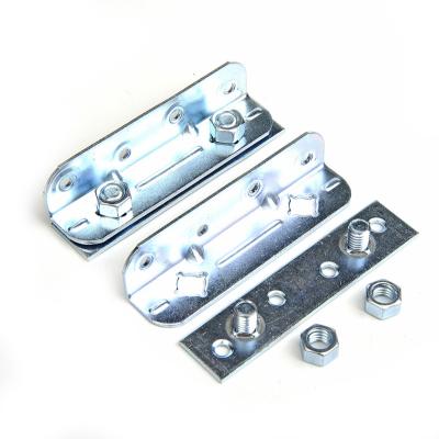 China Cabinet Door Etc. Professional Bed Window Hardware Multiple Type Bed Clamp Fastener Metal Bed Connector for sale