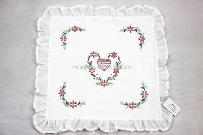 China Decorative washable embroidery cushion cover with heart for sale