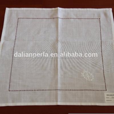 China Other Day Handmade 100% White Linen Towel With Embroidery for sale