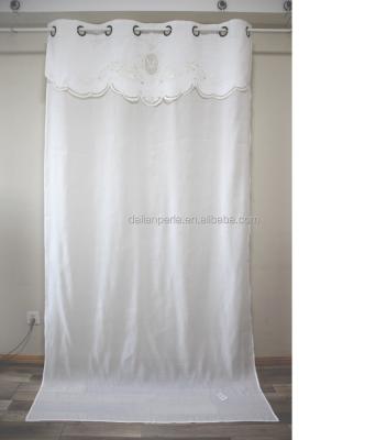 China Romantic French Decoration Latest Style Shabby Polyester Curtain With Embroidery For Summer for sale