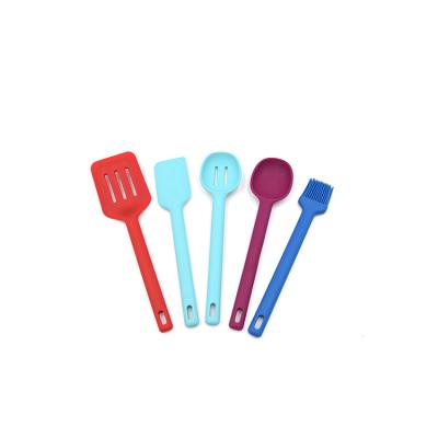 China Non Viable Colored Silicone Silp Nylon Kitchen Utensils Set for sale