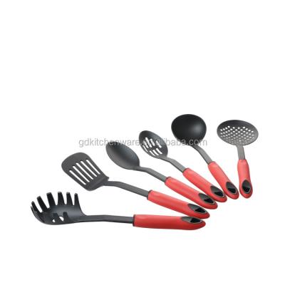 China Eco - Friendly 6 Pcs Beech Wood And Silicone Kitchen Utensil Sets Sustainable for sale