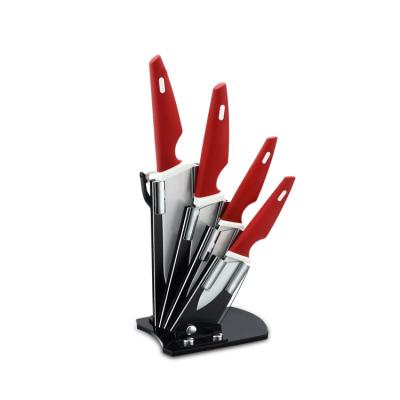 China Disposable Cheap Ceramic Acrylic Blade Holder Colorful Zirconia Knife Set for sale