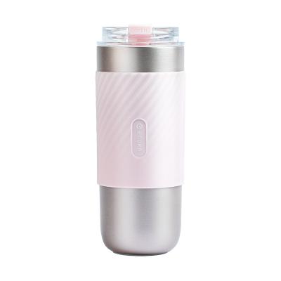 China PORTABLE blue write silicone black rose gold 280ml 520ml pp large capacity straw beverage thermos cup for christmas gift office for sale