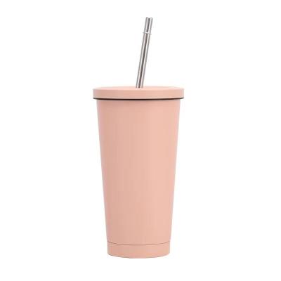 China Stocked Tumbler Mugs With Lid And Straw Travel Mugs With Straws for sale