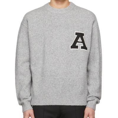 China Anti-Wrinkle YF Anti-Wrinkle OEM ODM Logo Custom High Quality Men's Sweaters Crewneck Vintage Knitted Designer Sweater for sale