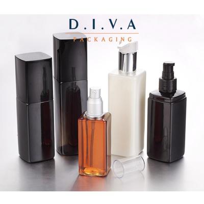 China Customize plastic cosmetic packaging bottle with cap for sale