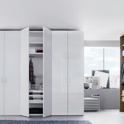 China Manufacturer Latest White 6 Doors Adjustable Modern Wooden Godrej Open Wardrobe Almirah Designs (Size) for sale