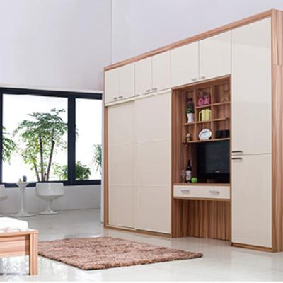 China (Size)Wholesale Custom Made Adjustable Shape Bedroom Furniture Wardrobe Design Wooden Open Walk In Closet for sale