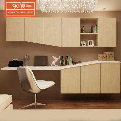 China Environmental Friendly Cute style furniture melamine cabinet bookshelf and writing desk for study room for sale