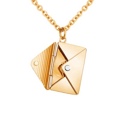 China Environmental Friendly Drop Shipping Custom Stainless Steel Necklace Wrap Photo Necklace Fashion New Design Gold Letter Pendant Necklace for sale