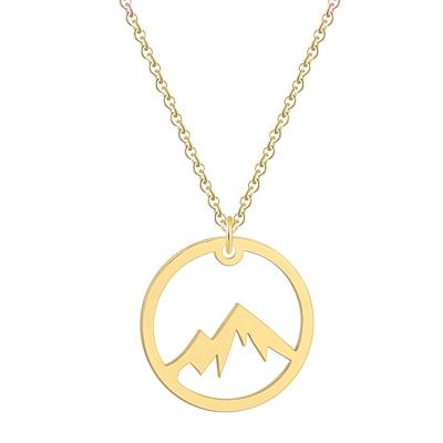 China Environmental Friendly Stainless Steel Necklace The Mountains Are Calling Pendant Necklace Jewelry For Men Women for sale