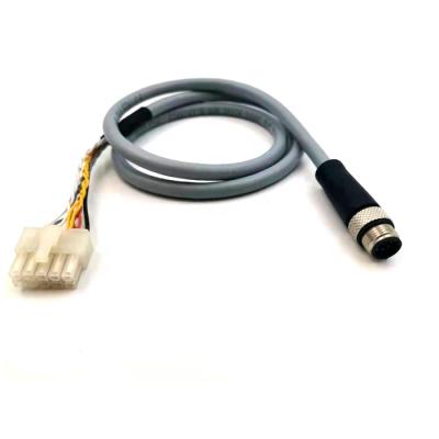 China Straight Industry M12 8 Pin Overmolding Sensor Cable With Chinese Manufacturer Mini Fit Molex 4.2 Pitch For Industrial Automation for sale