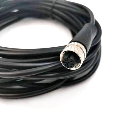 China Industry Donguang Facotyr M12 5 Pin Female Straight Connector With Black PUR PVC Cable Length 10 Meters For Industrial Automation for sale