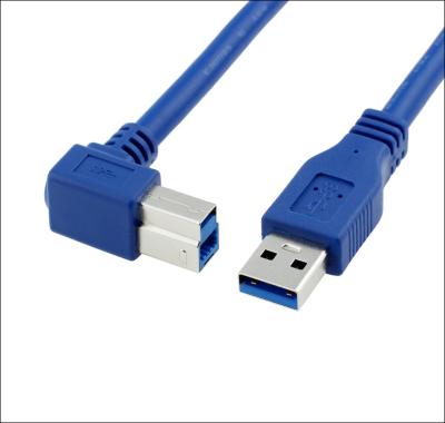 China COMPUTER USB 3.0 A Plug To Right 90 Type B Plug Degree Angle USB 3.0 AM Cable / BOM High Speed ​​Printer Cable for sale