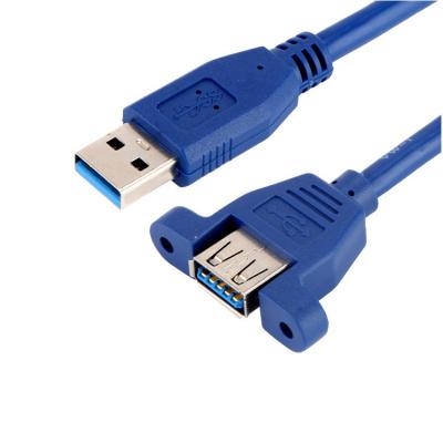 China COMPUTER Usb 3.0 Cable 3.0 Extension Male To Female Cable Extender Dual Screw Shielded Panel Mount 0.3m 0.6m 1m 1.5m 3m for sale