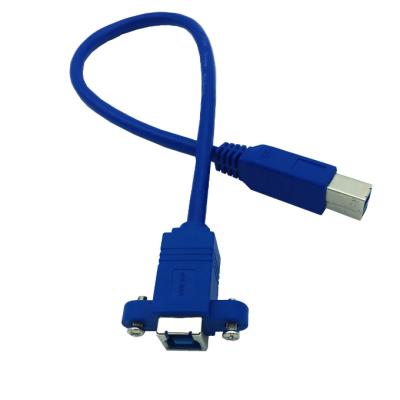 China USB 3.0 Camera B Male To Female B Cable High Speed, 30cm Panel Mount Connector 90 Degree Adapter, Data Cable For Hard Disk Printer/s for sale