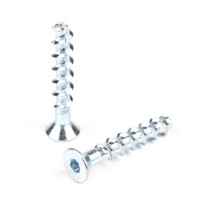 Κίνα Σιδηρουργικό μπλοκ M6x50 Allen Csk Hex Bolt White Zinc Flat Head Self Tapping Anchor Bolts προς πώληση