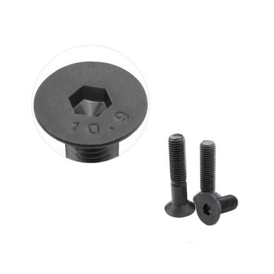 China DIN7991 Óxido negro contra cabeza hundida pernos de conexión hexadecimal M4 10.9 grado perno hexadecimal 6mm-50mm en venta