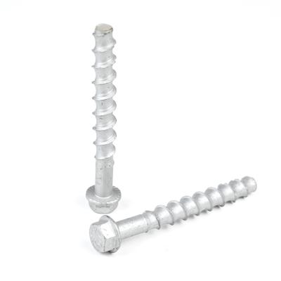 China ZINC Large Diameter Hex Flange Self Drilling Anchors Screws M12 125mm Concrete Masonry Screws for sale