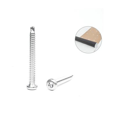 China Plain 6.3x55 SUS410 Pan Torx Star Screw Stainless Steel Button Head For Roof Epdm Membrane for sale