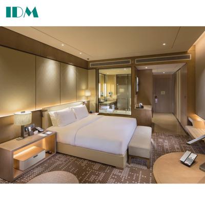 China IDM-KY129 IDM Hilton Hotel Style Bed Hotel Modern Wholesale Custom Room Furniture Bedroom for sale