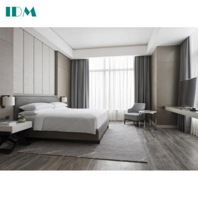 China IDM-537 PANEL simple modern hotel bedroom furniture hotel guest room furniture with dining room for sale