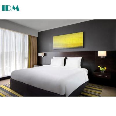 China IDM-459 Wholesale PANEL Three Star Hotel Apartment Apartment Bed Room Economic Wooden Furniture for sale