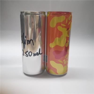 China 250ml Empty Aluminum Custom Beer Cans For Energy Drinks Packaging for sale