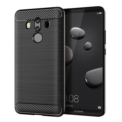 China Hot Sale Anti-fall TPU Soft Carbon Fiber Phone Cover For Huawei Mate 10 Pro Case for sale