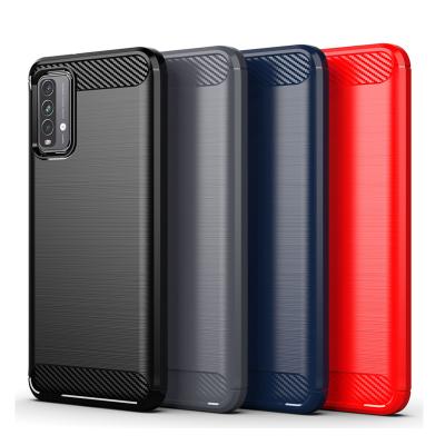 China Hot Selling Soft Carbon Fiber Anti-fall TPU Back Cover For Xiaomi Redmi 9t Case for sale