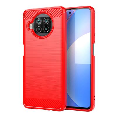 China Wholesale Anti-drop Solid Color TPU Soft Carbon Fiber Phone Cover For Xiaomi 10t pro case for sale