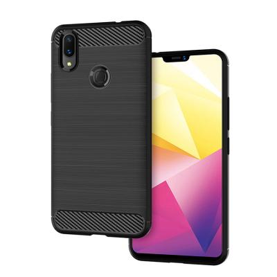 China Hot Selling Fast Delivery Skid Soft Carbon Fiber TPU Shell For Vivo S1 Soft Back Cover Mobile Phone Case for sale