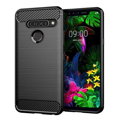 China Wholesale Skid In Running Carbon Fiber Soft Shockproof TPU Back Cover For LG G8s ThinQ Phone Case for sale