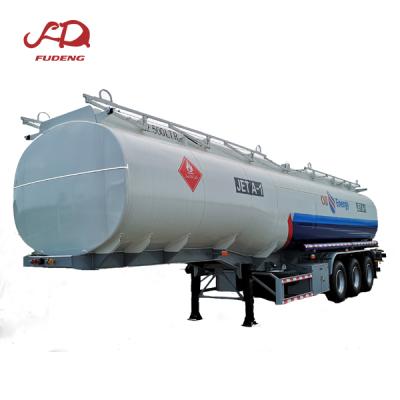 China 3axles trailer 40000 45000l truck aluminum and carbon steel diesel transport fuel tanker semi trailer for sale