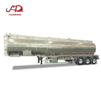 China 50000 liter oil tanker petro tanker trailer aluminum truck trailer 50m3 fuel tanker for sale